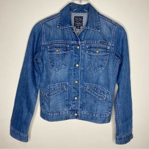 Lucky Brand  Trucker Jean Jacket Women's Size Medium Blue Denim